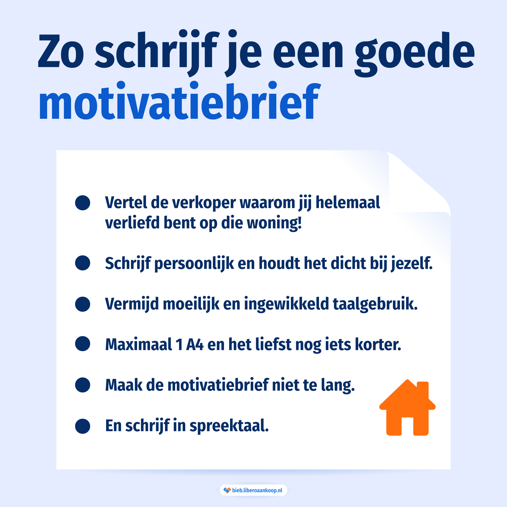 Zo schrijf je een goede motivatiebrief als je een bod doet om een huis te kopen | Libero Aankoop